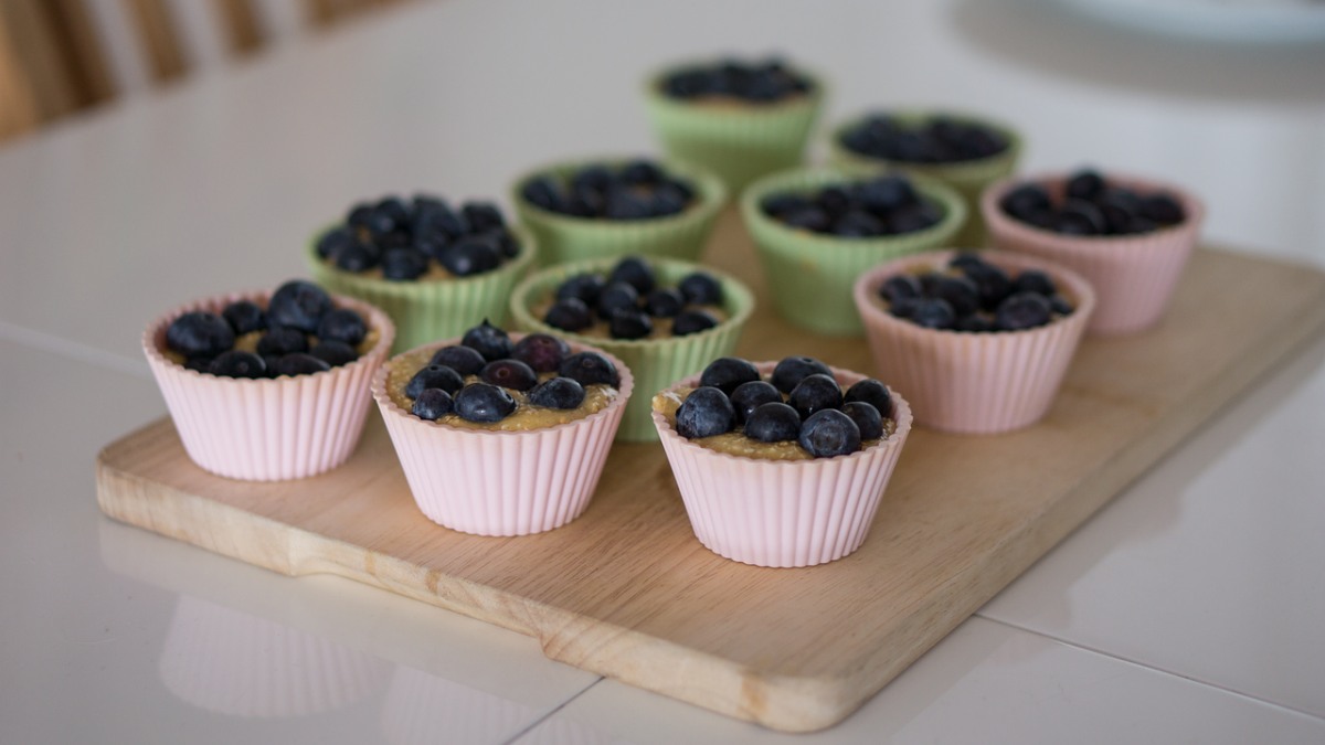 蓝莓松饼、蛋糕、甜点免费图片