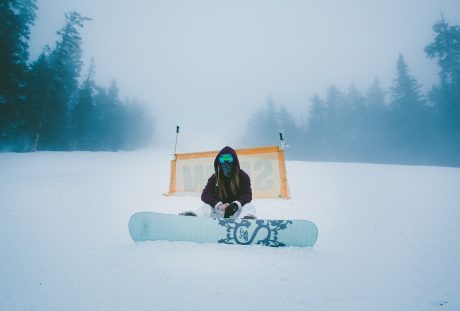 滑雪板、雪、冬天