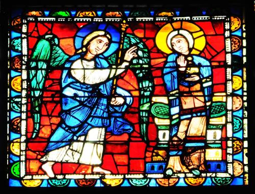 彩色玻璃、天使报喜、圣加布里埃