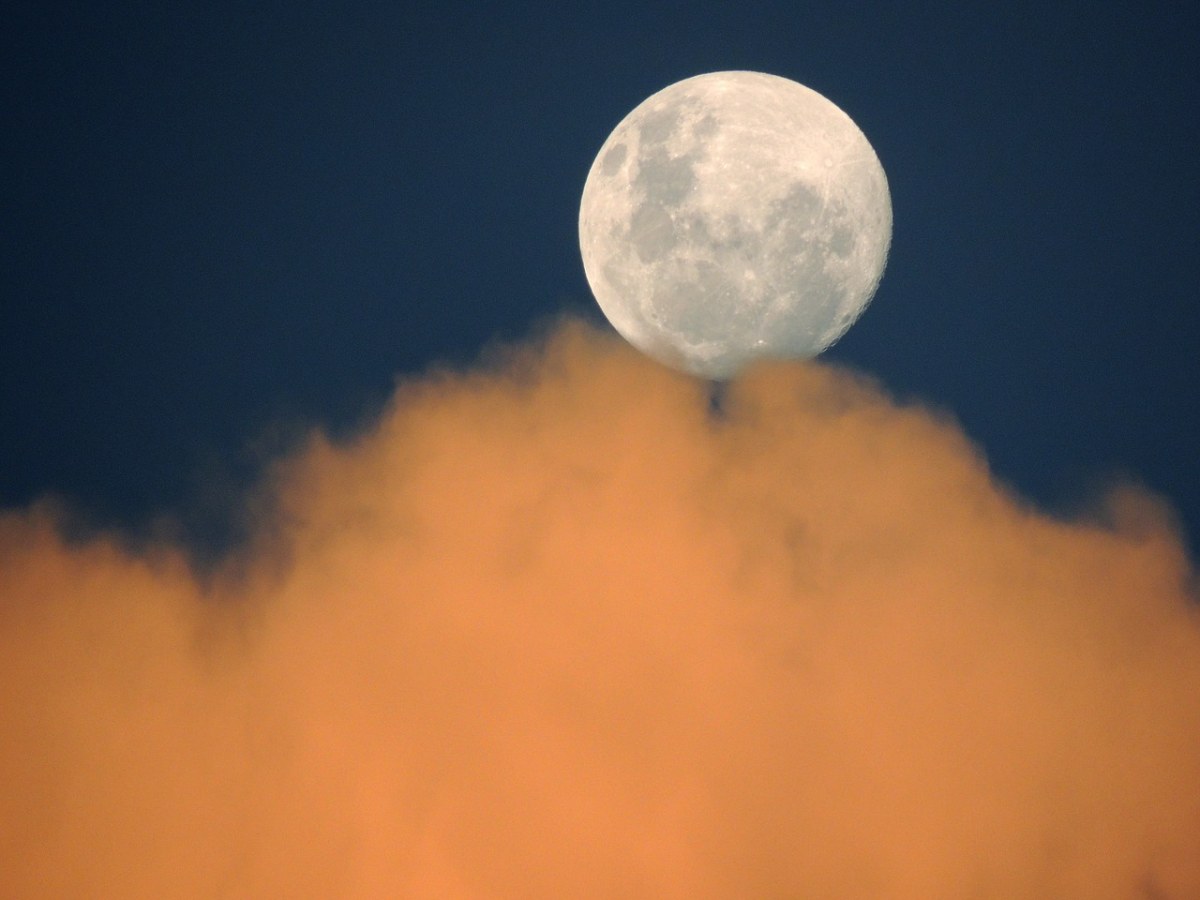 月亮、天空、云免费图片