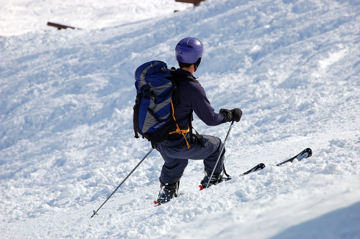 滑雪者、雪、背包免费图片