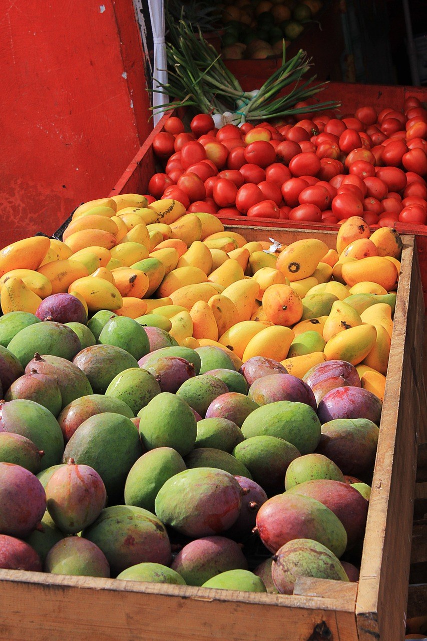 芒果、水果、红色免费图片