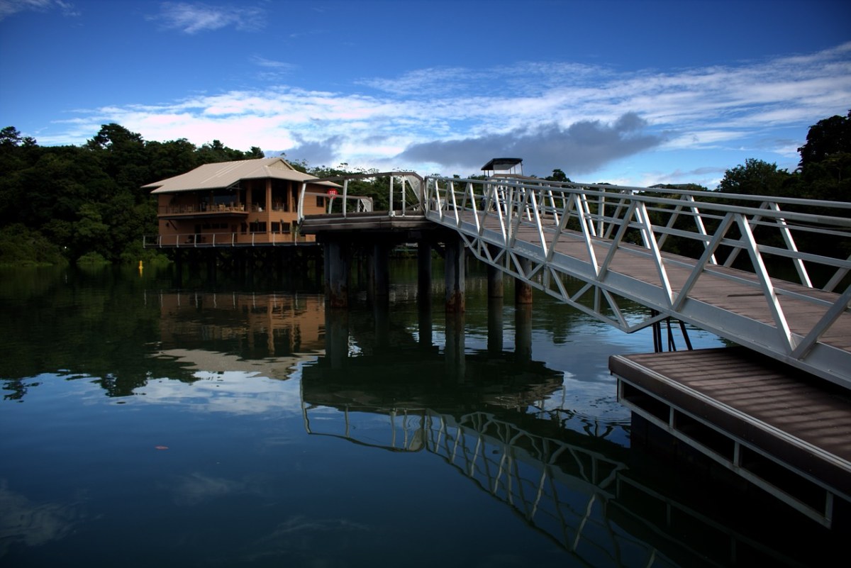 湖面的房屋与桥免费图片