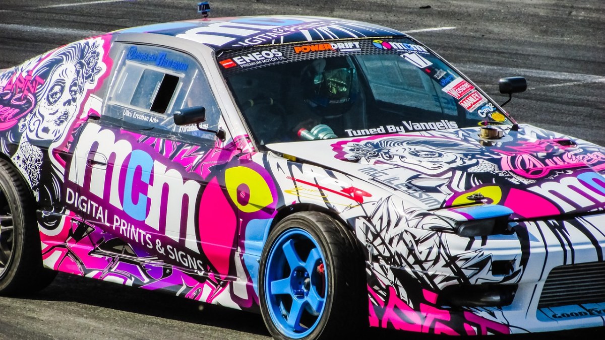 赛车,漂移的车,车