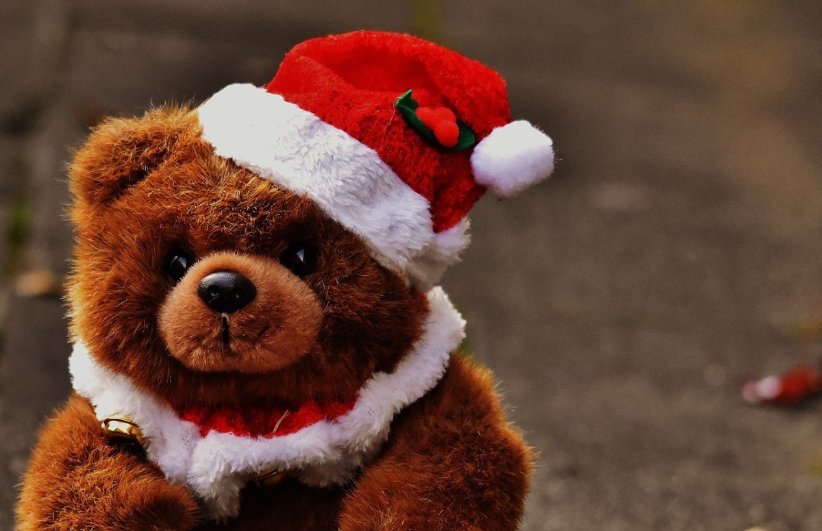 圣诞节、贺卡、泰迪熊免费图片