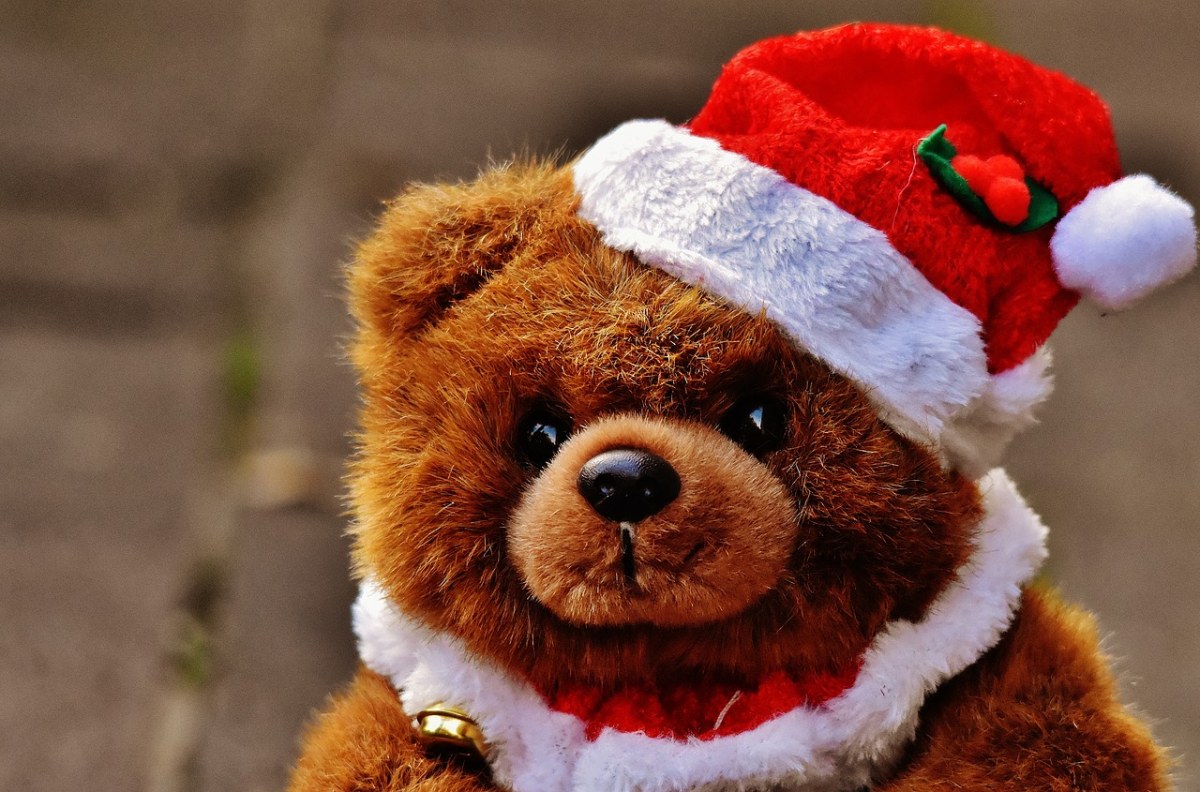 圣诞节、贺卡、泰迪熊免费图片
