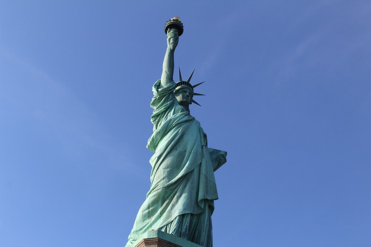 纽约、自由女神像、天空免费图片