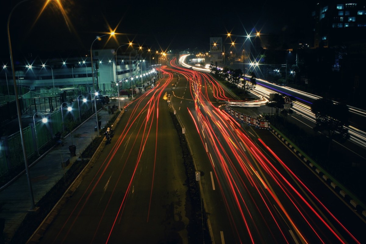 光線軌跡,夜景,長時間曝光