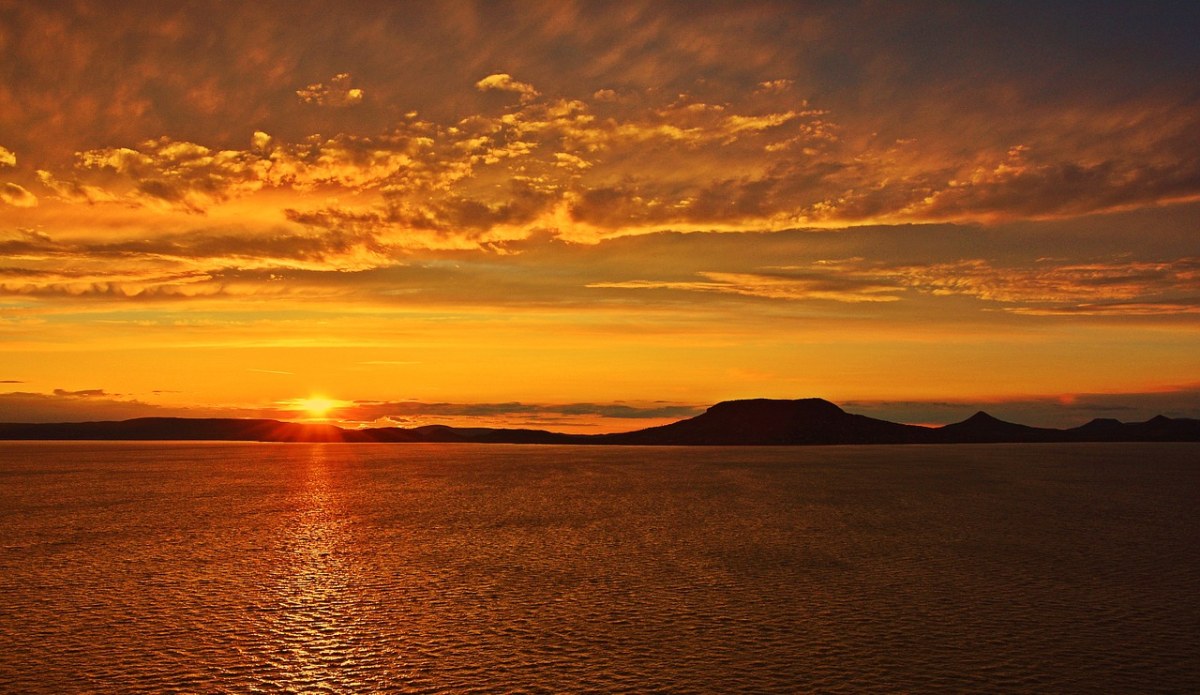 巴拉顿湖、傍晚时分、日落免费图片