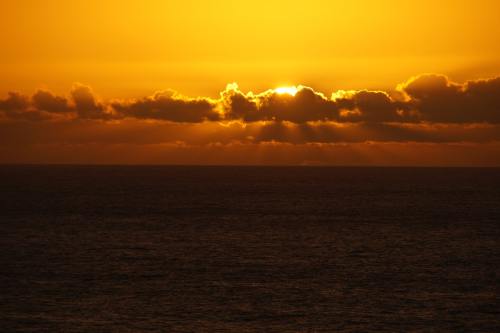 日落、海、海洋