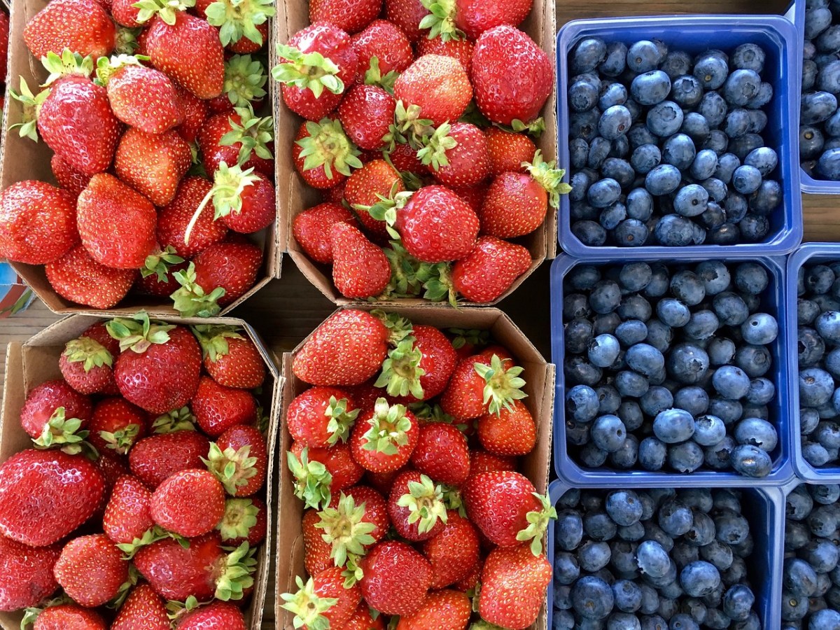 浆果蓝莓与草莓免费图片