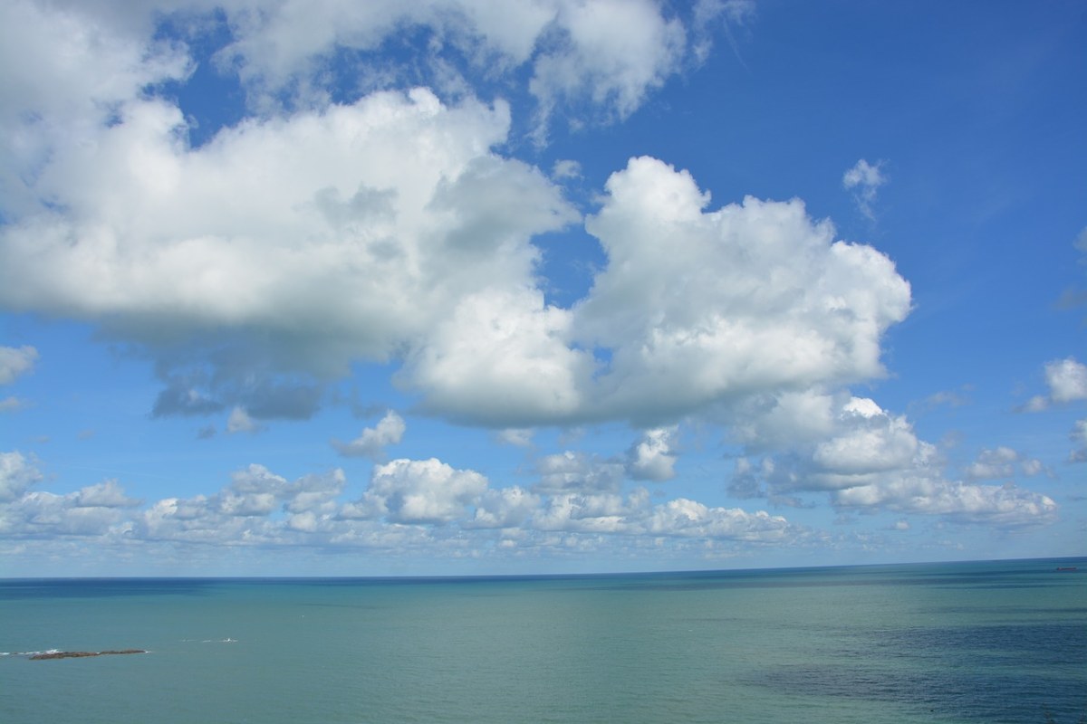 全景、大海天空中的云朵、性质免费图片