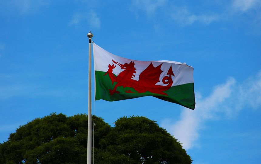 英国国旗威尔士图片