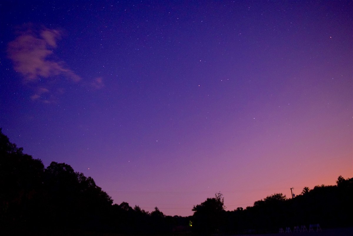 晚上,天空,雲