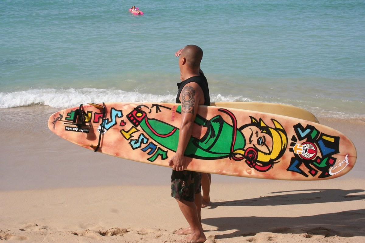 冲浪、绘冲浪板、夏威夷免费图片