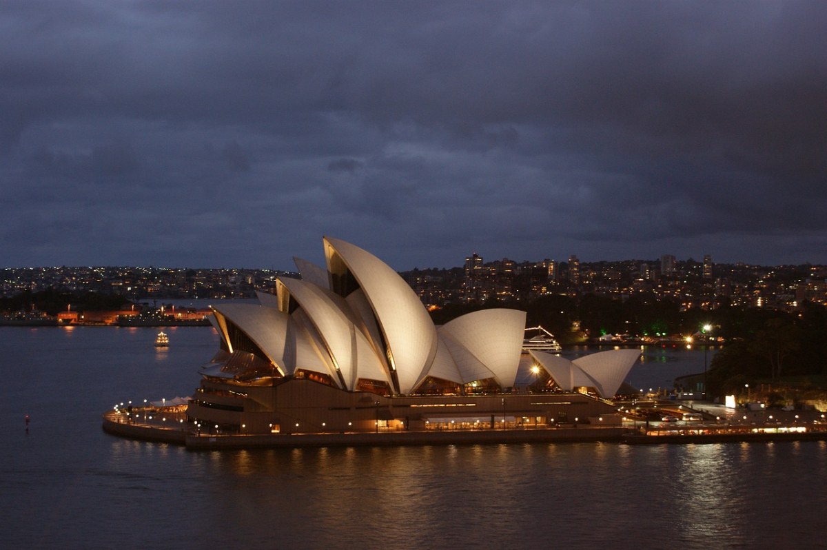 悉尼歌剧院、夜、海港免费图片