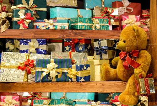 圣诞节、礼物、玩具熊