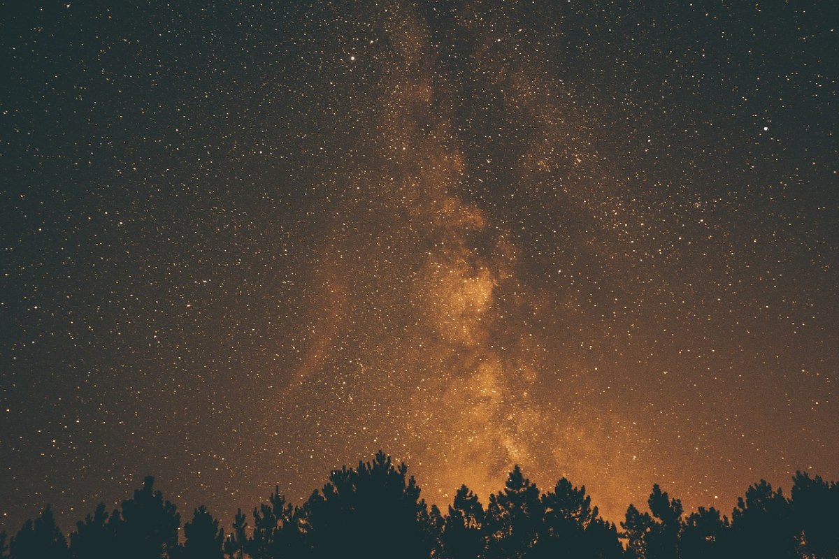 天空、星星、银河免费图片