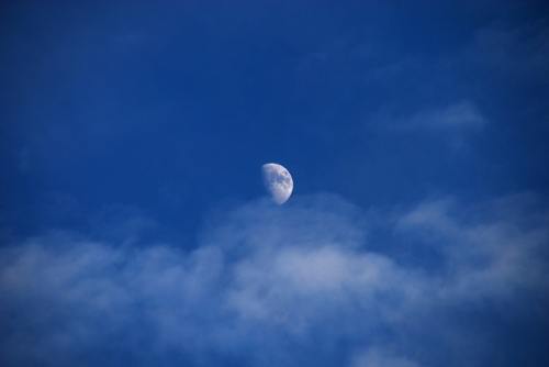 月亮、天空、蓝色