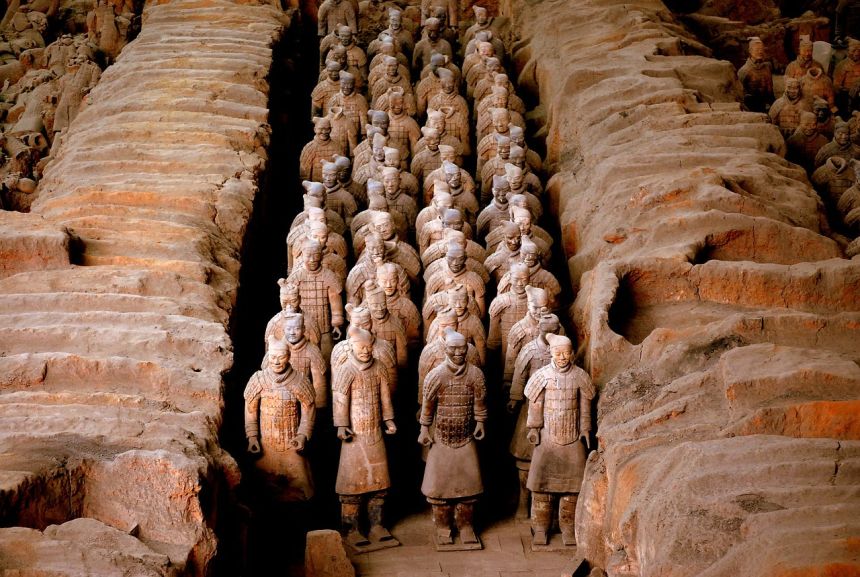 兵马俑,战士,中国