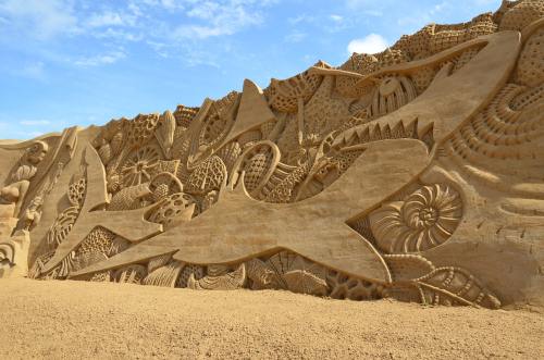 砂雕塑、艺术、雕塑