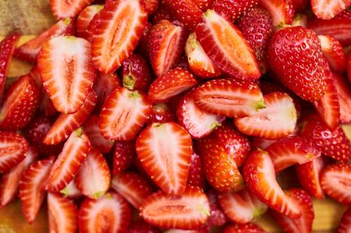 草莓、红色、宏