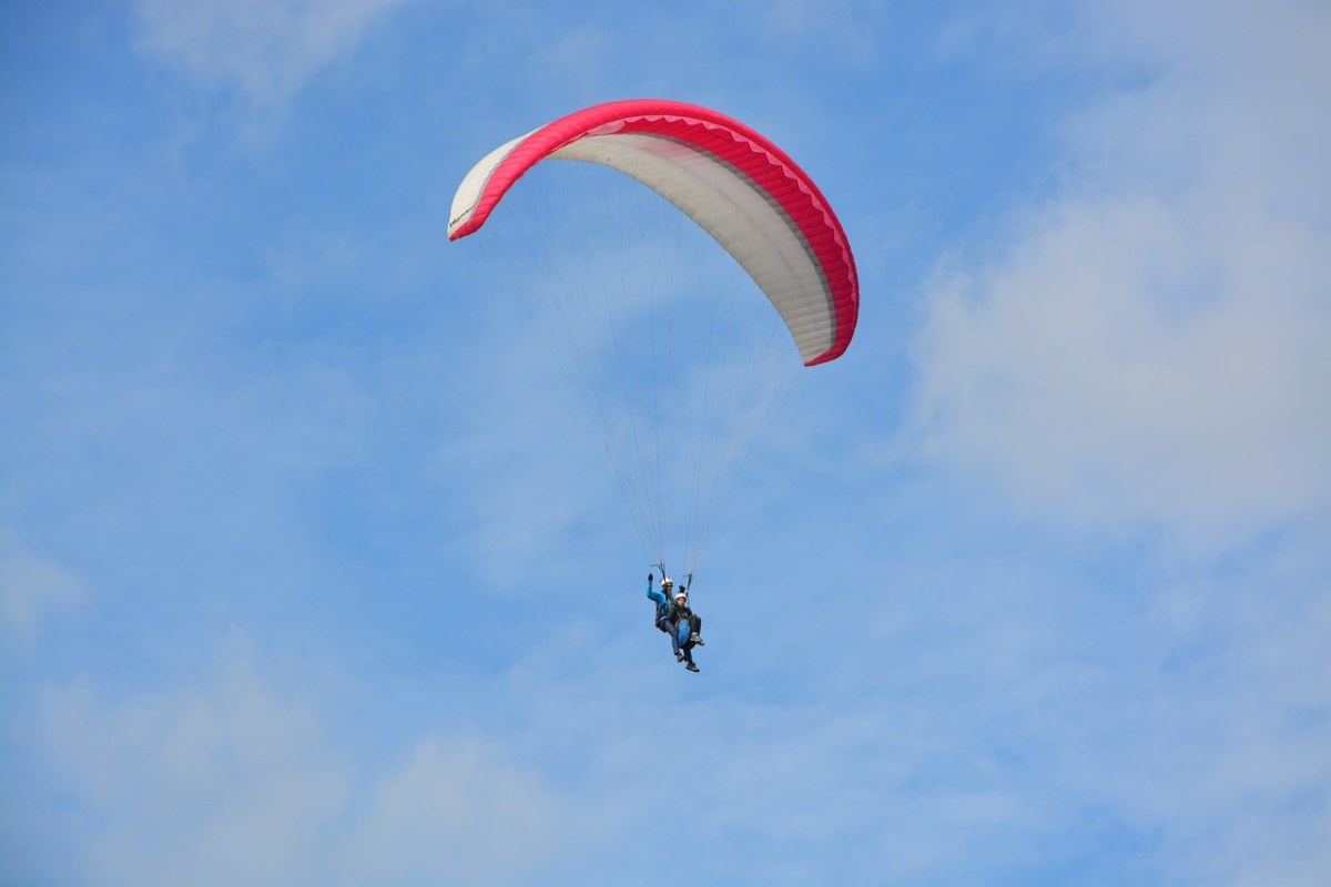 滑翔伞、滑翔伞双的地方、自由飞行免费图片