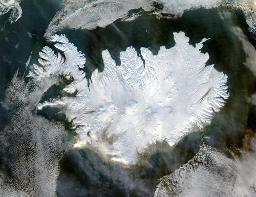 冰岛、冬天、极冠