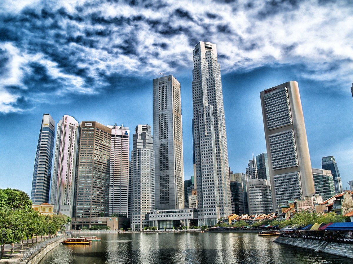 新加坡、天际线、摩天大楼免费图片