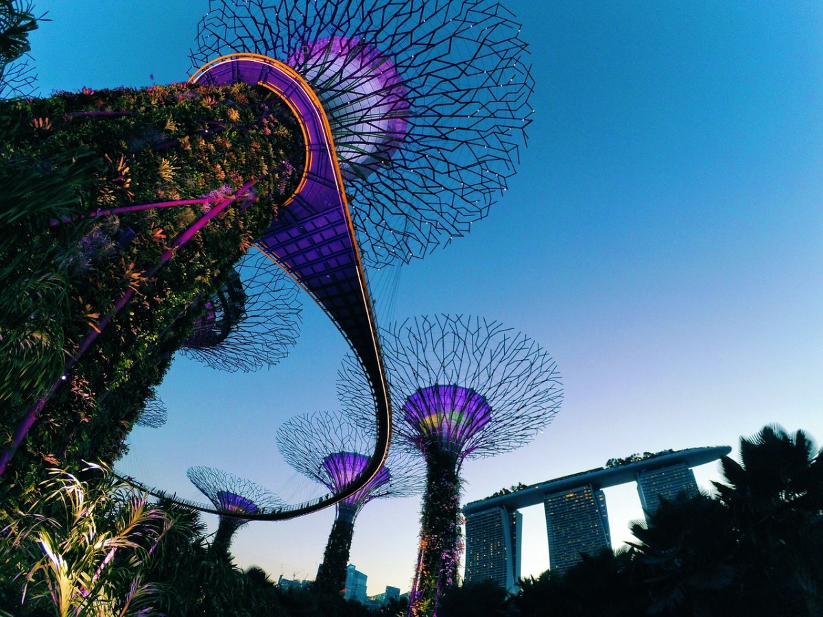 新加坡、蓝色、日落免费图片
