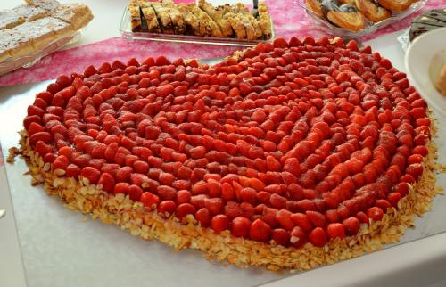 草莓、草莓蛋糕、心脏