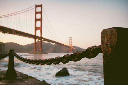 金门大桥、旧金山、湾