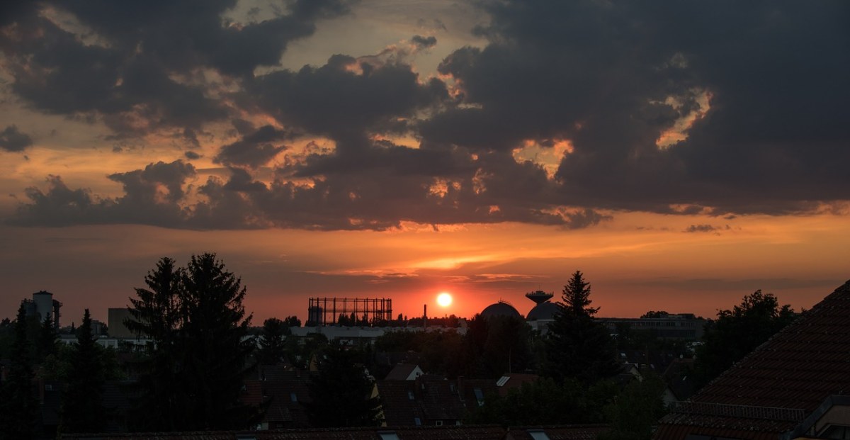 日落,傍晚的天空,abendstimmung