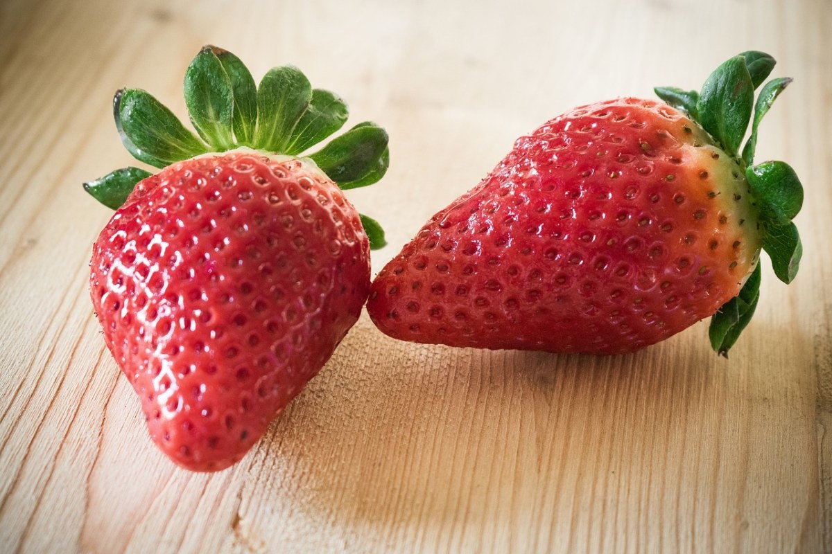 草莓、水果、心免费图片
