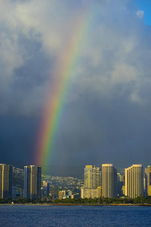 彩虹、夏威夷、视图