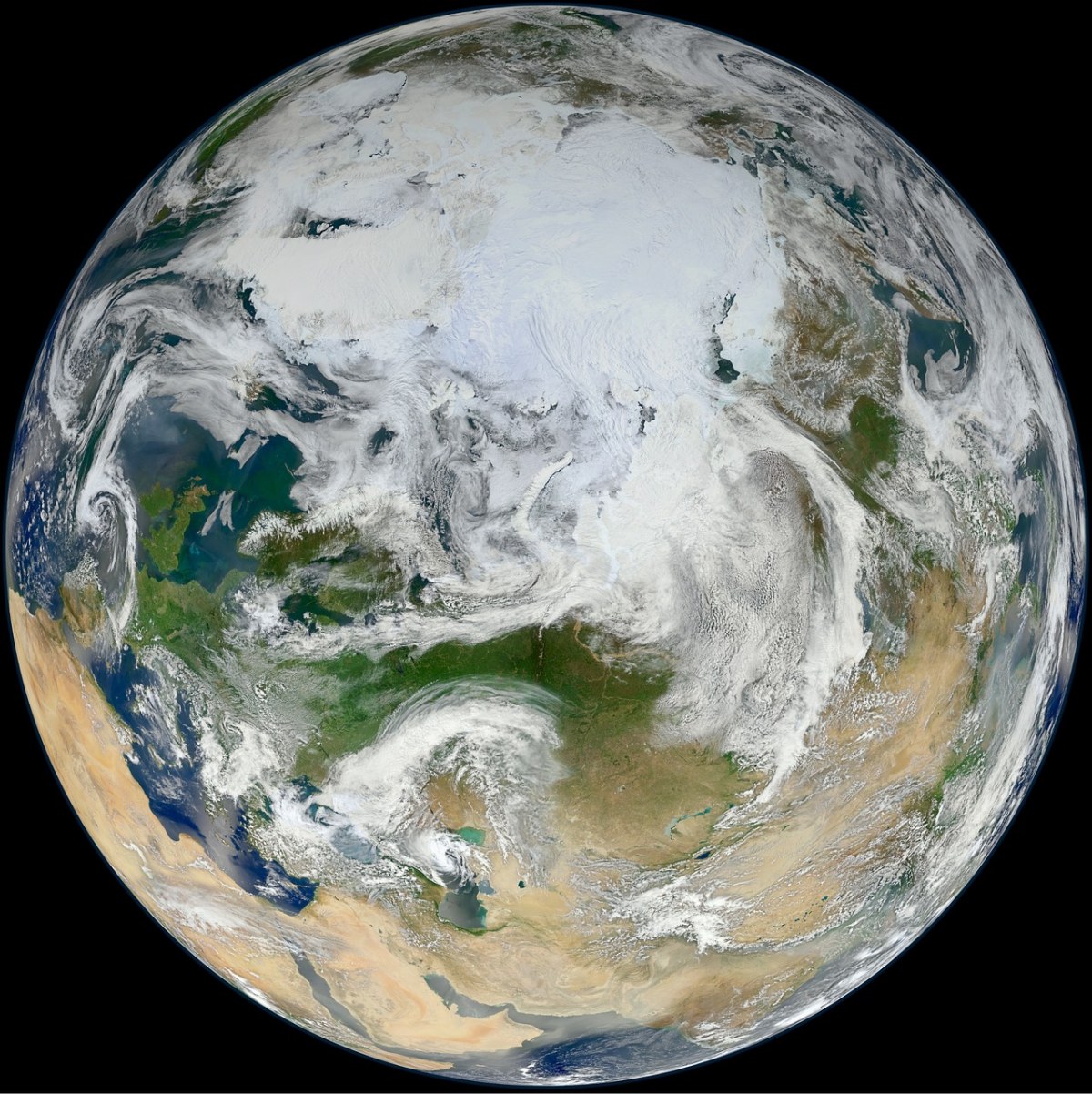 地球,北极观点,行星免费图片