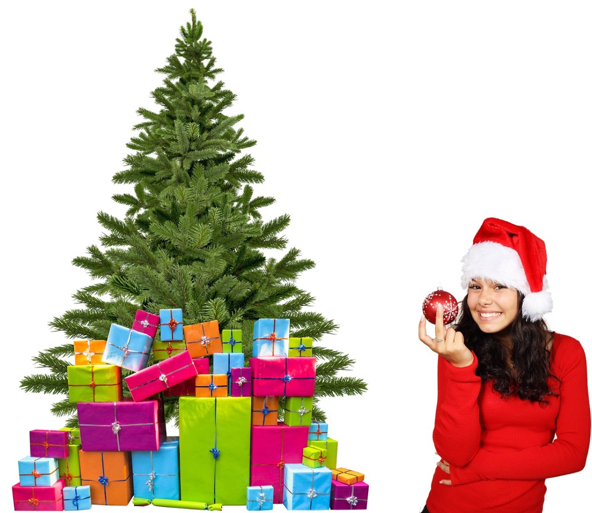 圣诞节、树、礼物免费图片