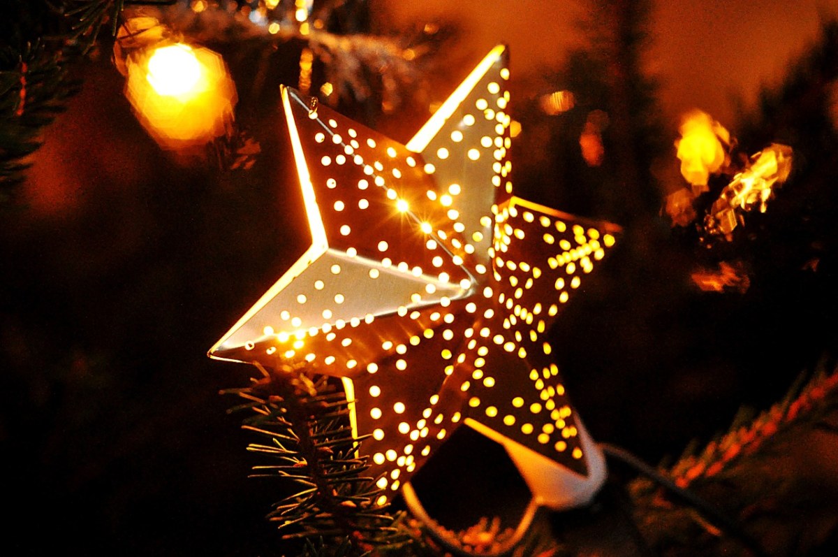 圣诞节装饰五角星免费图片