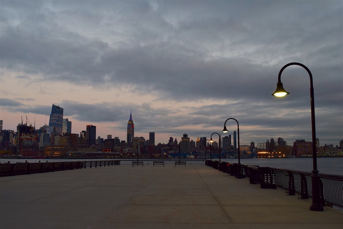 纽约城、天际线、暮光之城免费图片