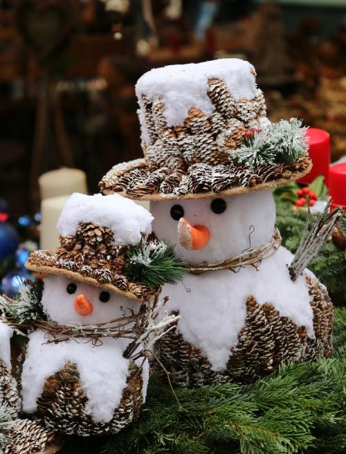 堆雪人、纽伦堡、圣诞市场