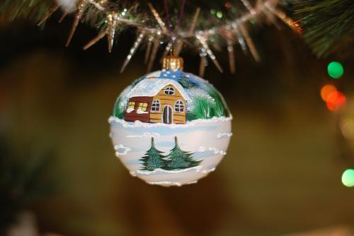 圣诞树、球、圣诞装饰品