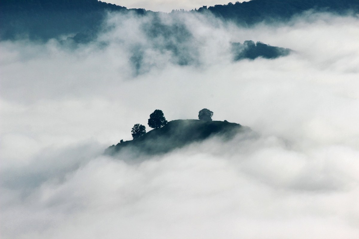 云、山、自然免费图片