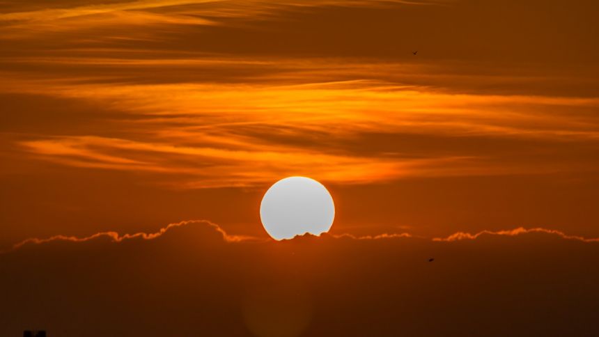 太阳,日落,天空