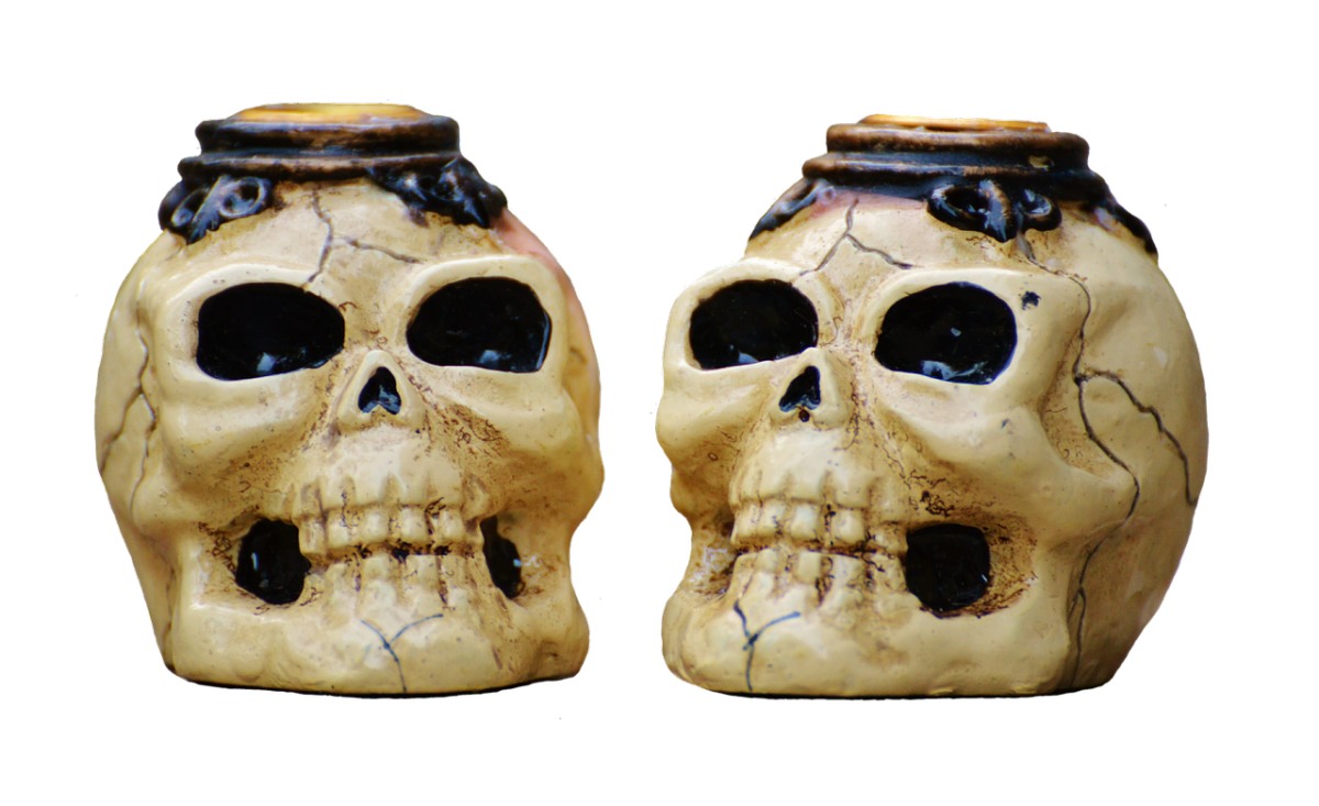 骷髅和交叉骨,令人毛骨悚然,万圣节