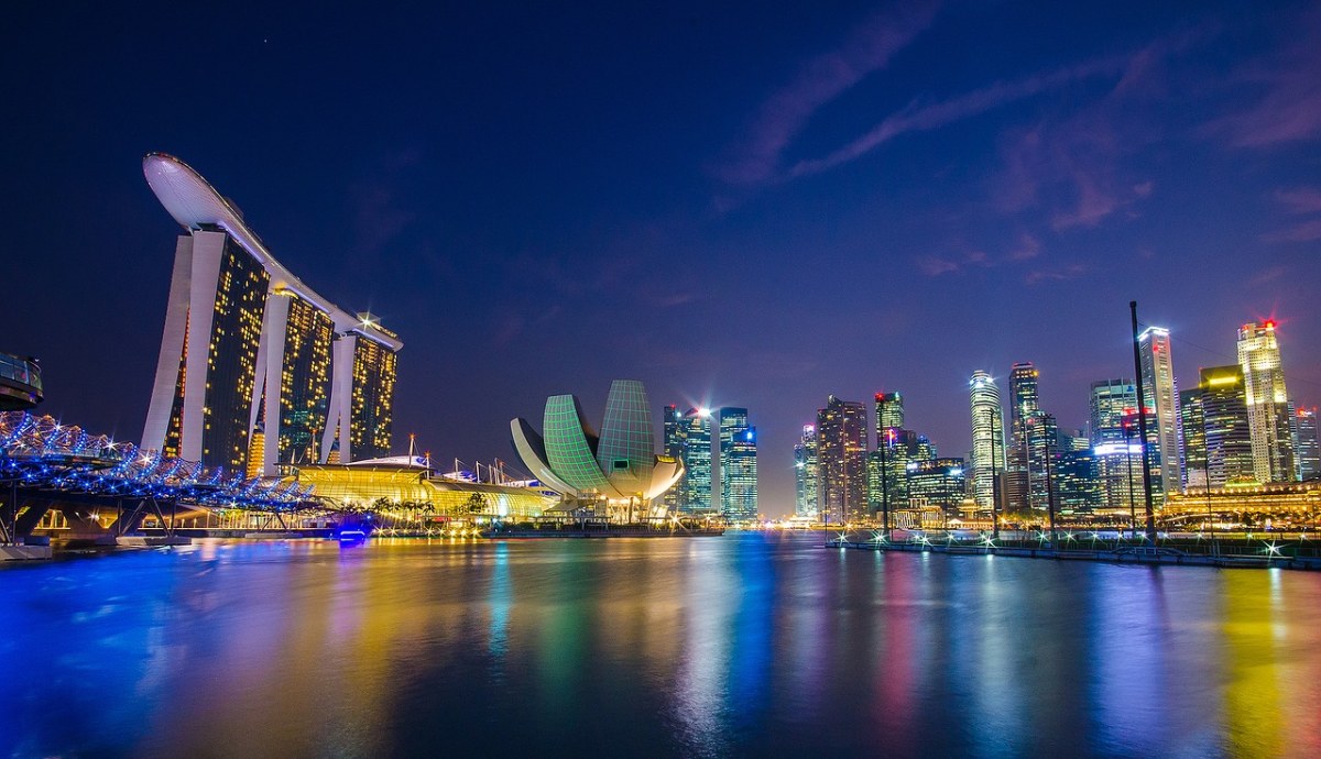 新加坡、滨海湾、图晚免费图片