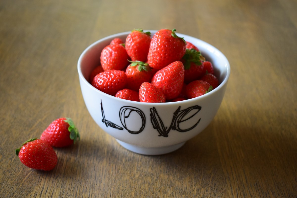 草莓、爱、爱情免费图片