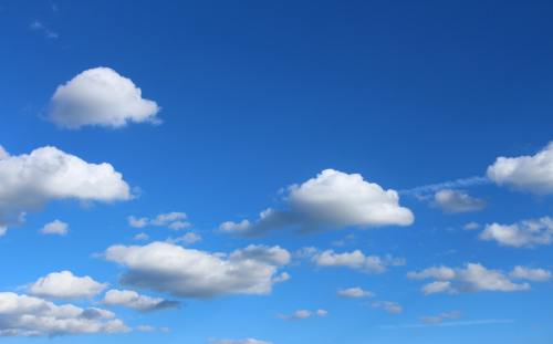 云、蓝天白云、蓝色的天空的云彩