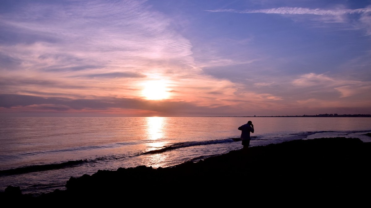 日落、海、Abendstimmung免费图片
