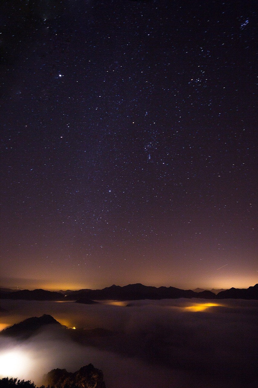 银河,夜晚的天空,星星