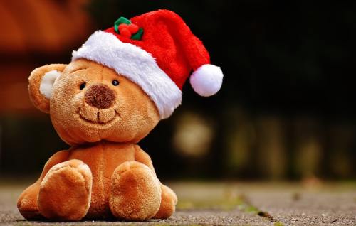 圣诞节、泰迪熊、毛绒玩具